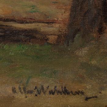 ALFRED WAHLBERG, olja på duk, signerad. Troligen utförd omkring 1881-1882.