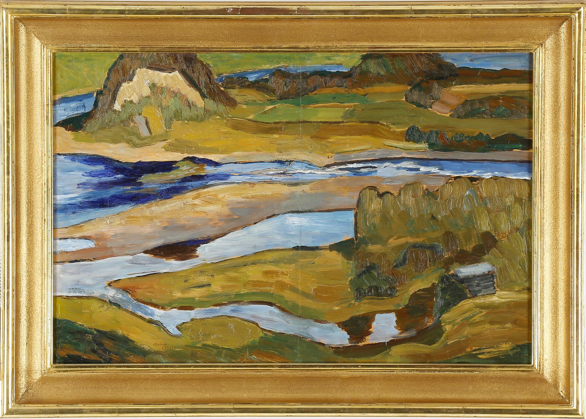 Helmer Osslund, "Strandbankar vid Ångermanälven".