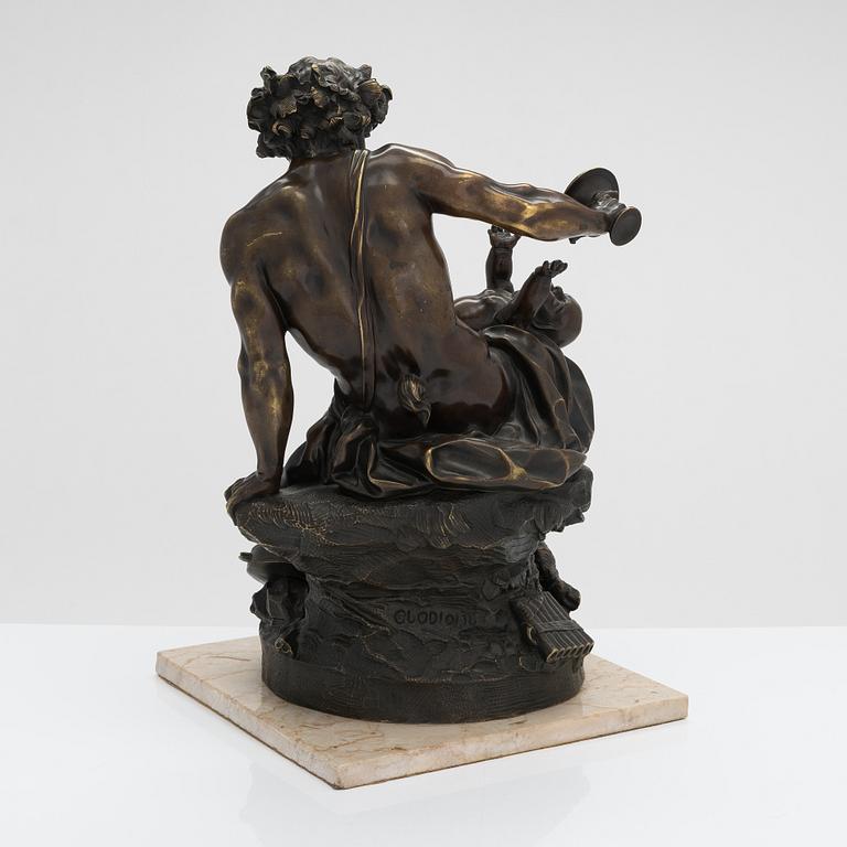 Claude Michel Clodion, efter, bronsskulptur, märkt 'Clodion' i godset.