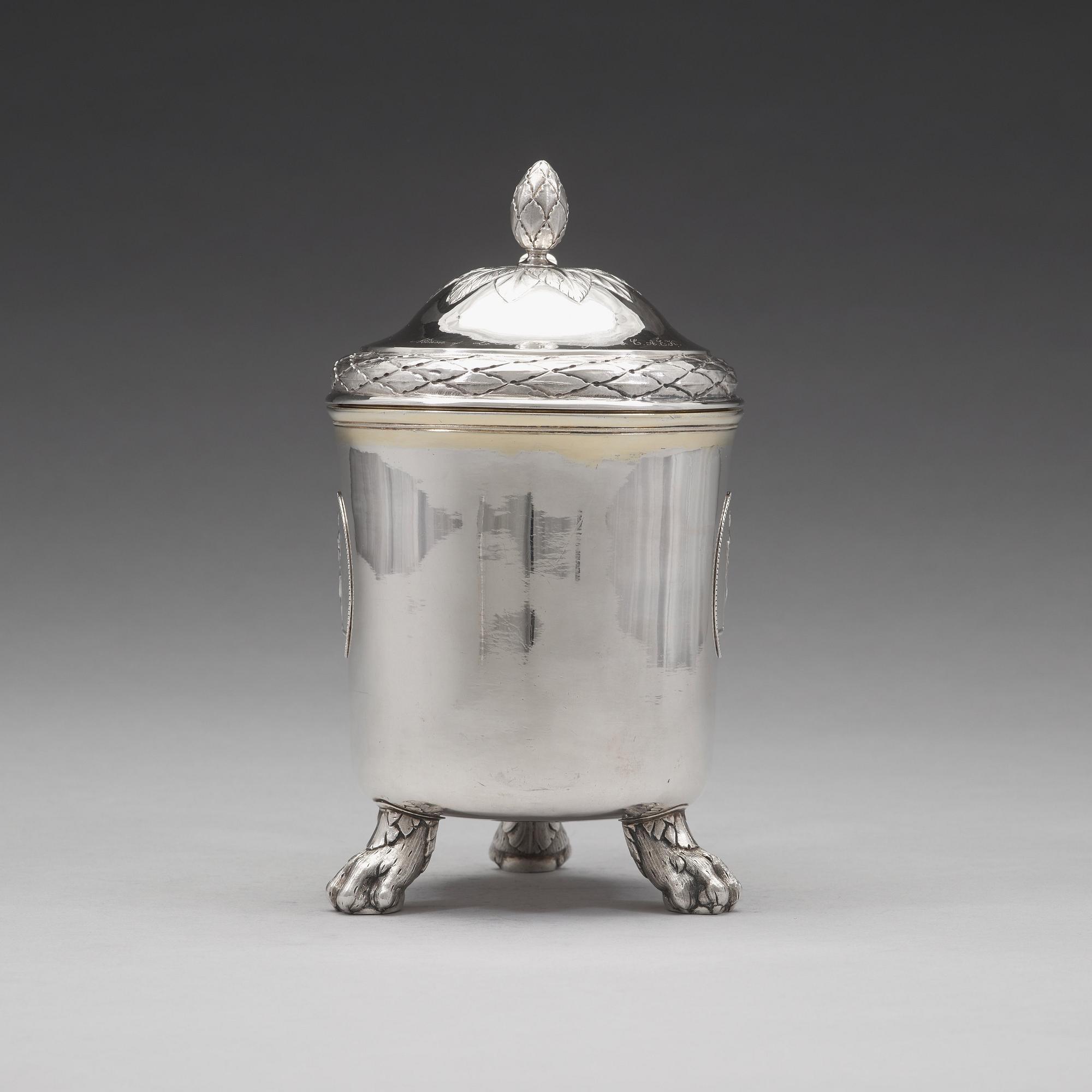 Erik Sorsell, dryckeskanna, silver, Stockholm 1794, gustaviansk.