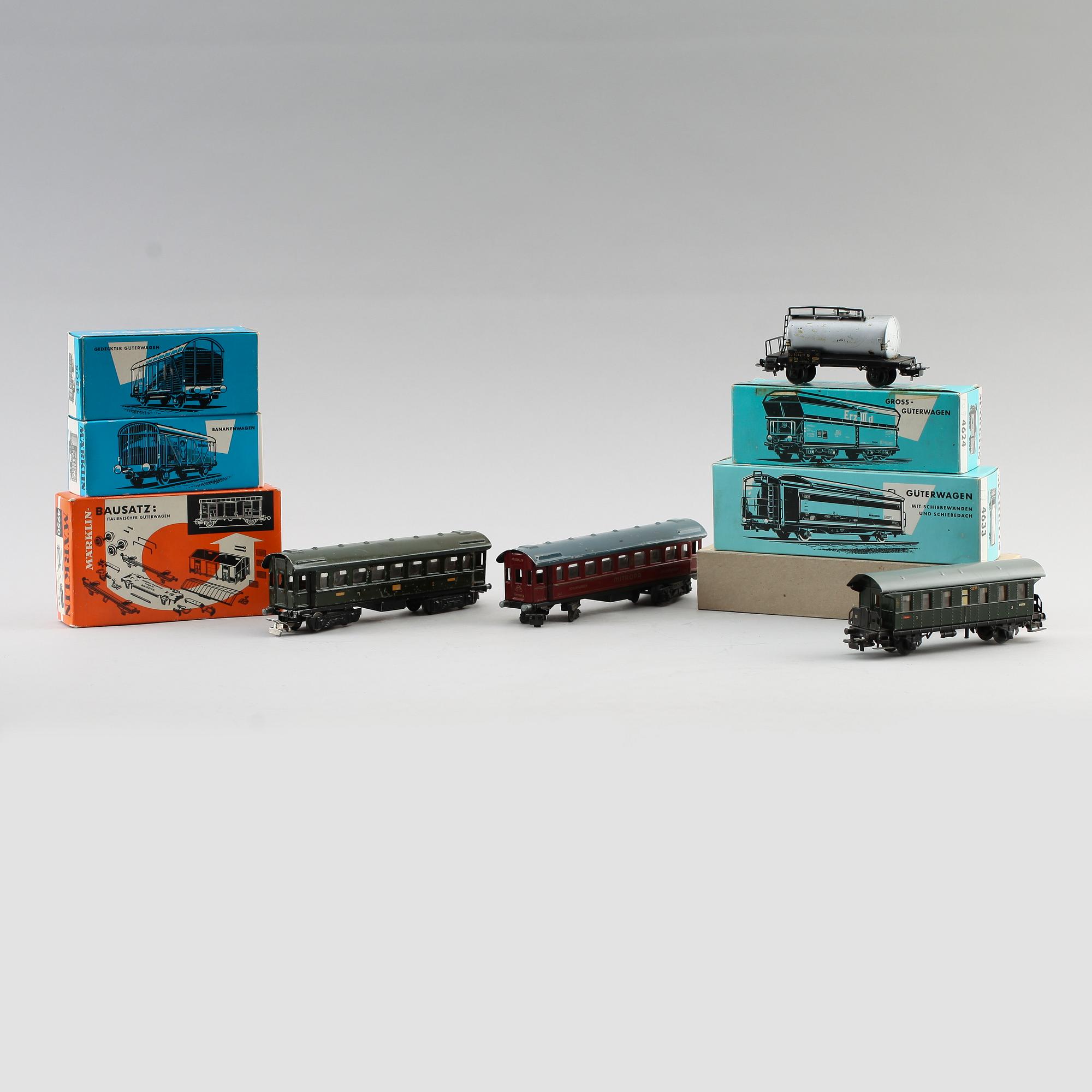 MODELLTÅGSVAGNAR, 20 st, Märklin, Tyskland.