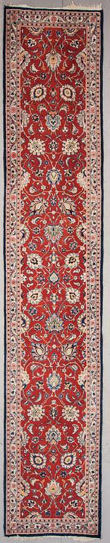GALLERIMATTA, old, Keshan/sarouk, ca 426 x 80 cm.
