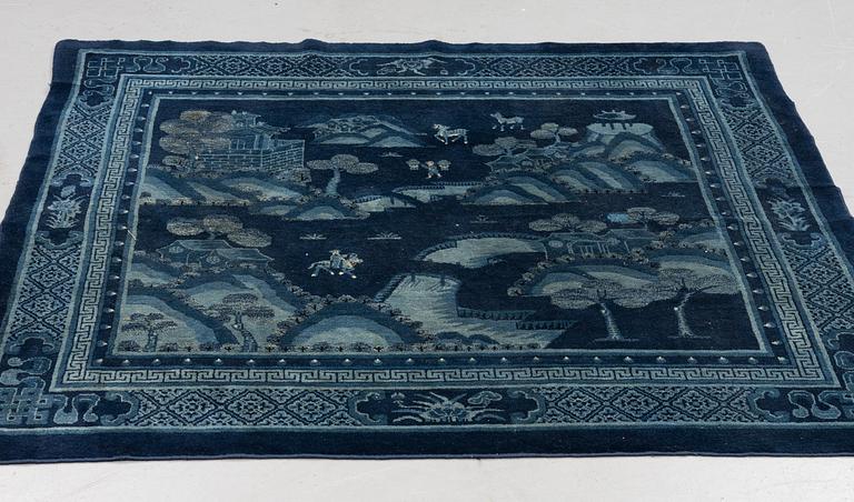 A Chinese semi-antique carpet, measurement approx 197 x 167 cm.