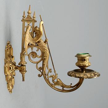 APPLIQUER, ett par, Oscarianska, 1800-talets slut.