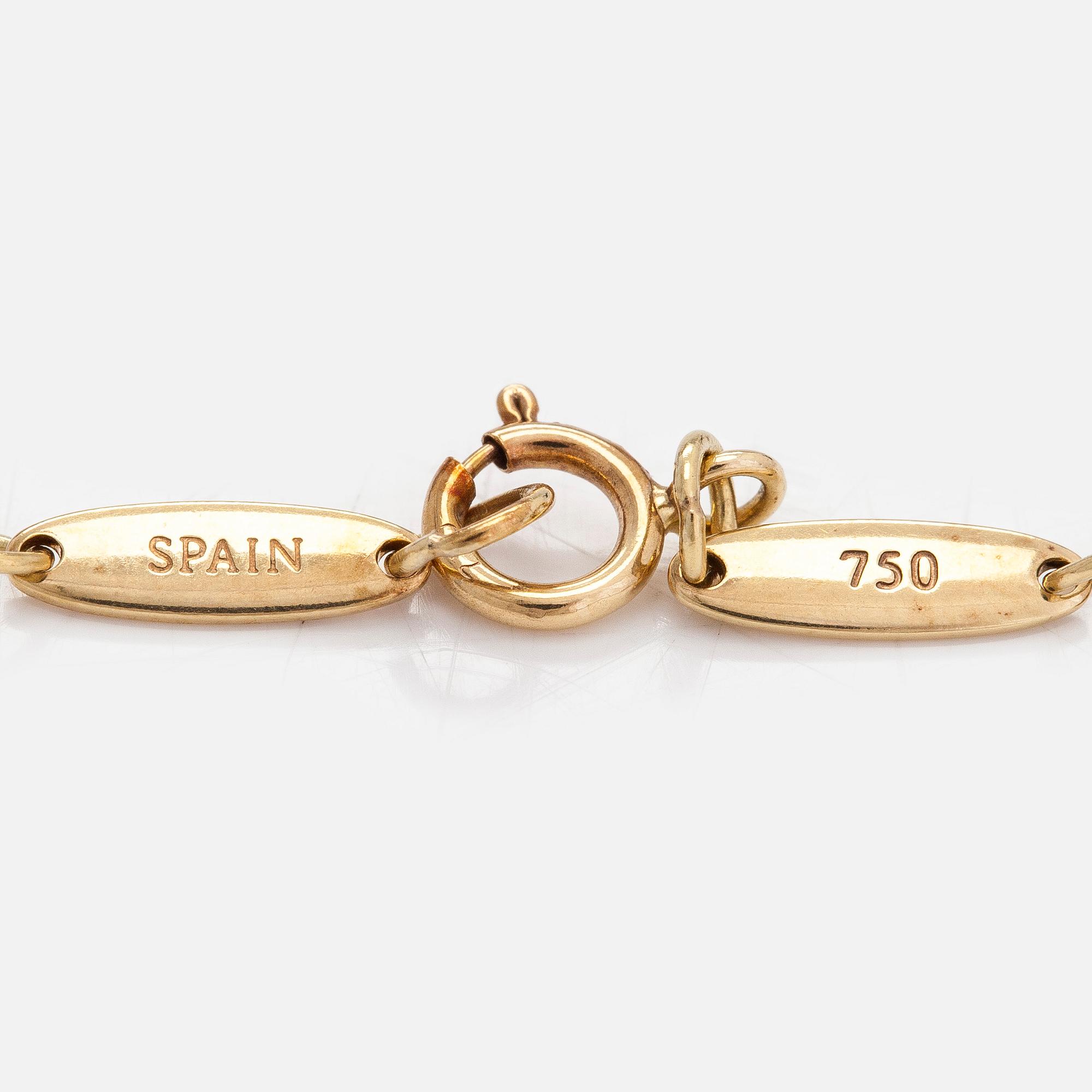 Tiffany & Co, Elsa Peretti, halsband, "Open Heart", 18K guld.