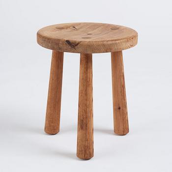 Axel Einar Hjorth, a 'Skoga' stained pine stool, Nordiska Kompaniet, Sweden 1930s.