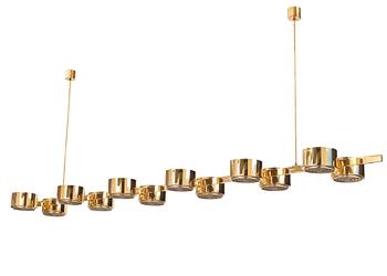 Hans-Agne Jakobsson, a large ceiling light fixture, model "T261-12", Hans Agne Jakobsson AB, Markaryd, 1960s.