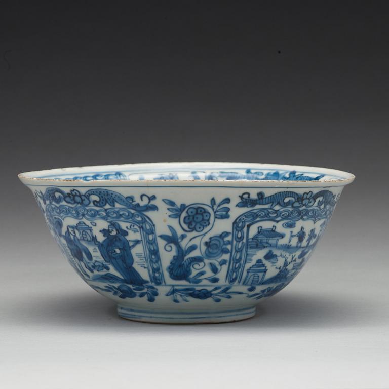 A blue and white bowl, Ming dynasty (1368-1644).