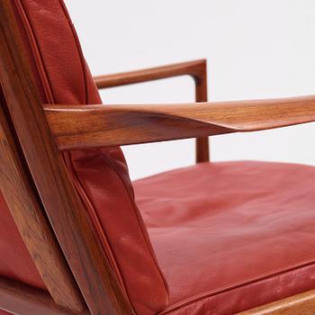 Ib Kofod-Larsen, a pair of rosewood "Samsö" armchairs, Olof Persons Fåtöljindustri (OPE), Jönköping, 1960s.