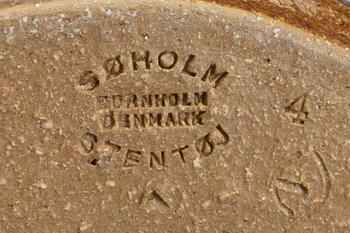 BORDSLAMPOR, ett par, stengods, Söholm Keramik, 1900-talets andra hälft.