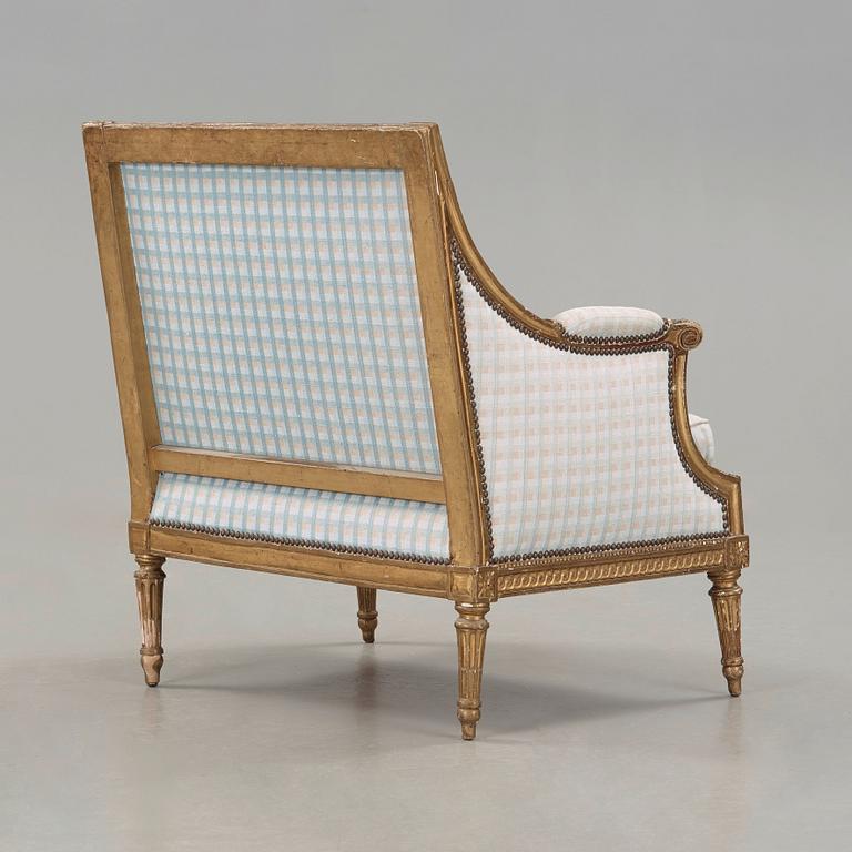 A Louis XVI circa 1770 marquise by Jean-Baptiste Lelarge, master in Paris 1738-71.