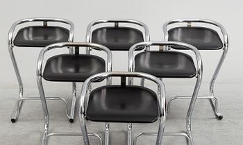 BARSTOLAR, 6 st, "S70-3", Börge Lindau och Bo Lindekrantz, Lammhults.