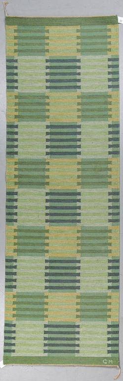 Carl Malmsten, a runner, "Capella", flat weave, ca 303 x 98 cm, signed CM.
