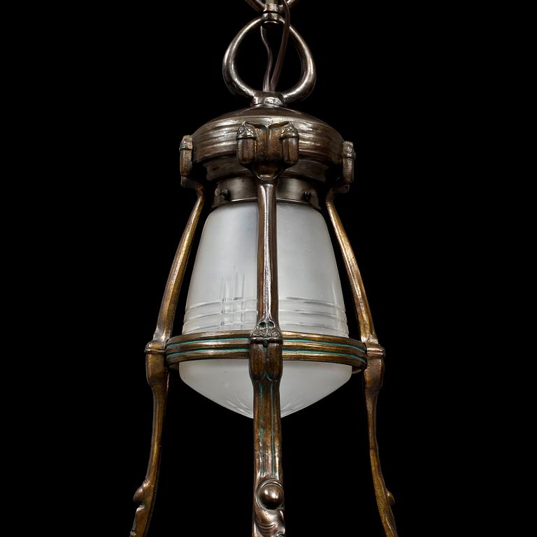 TAKLAMPA, sannolikt Böhlmarks Lampfabrik, jugend, 1910/20-tal. H 90.