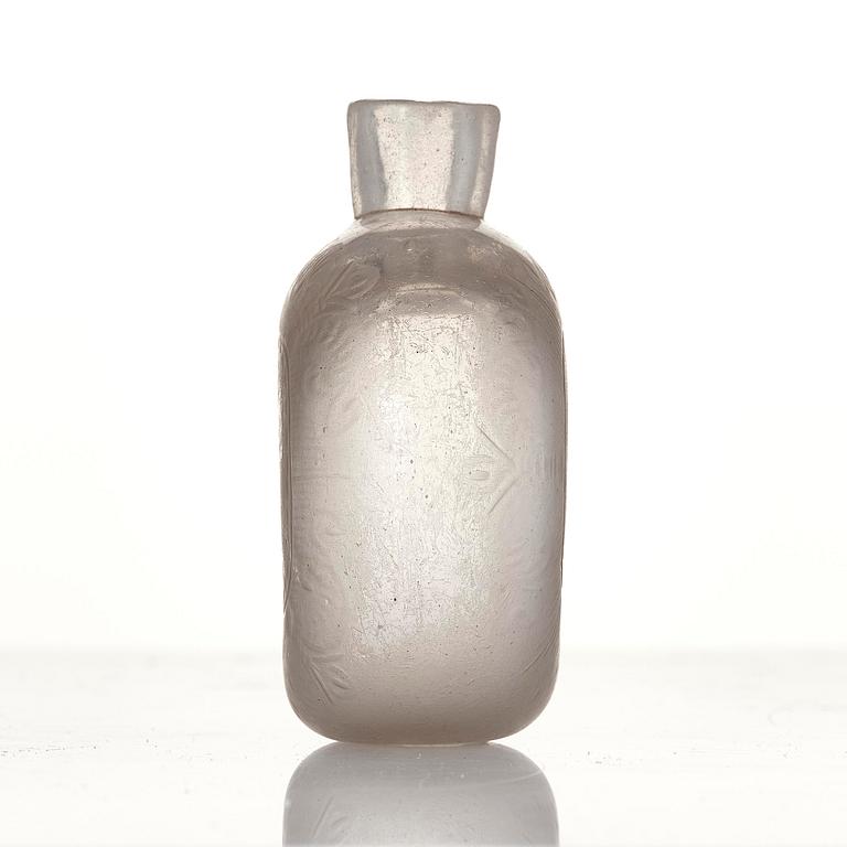 A Swedish Henrikstorp glass bottle, dated 1747.