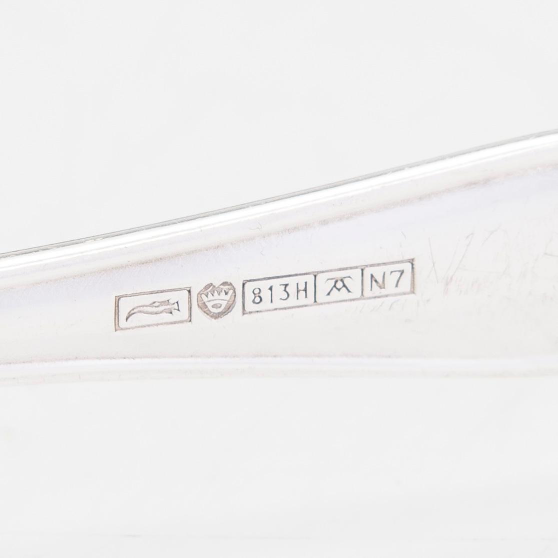 Bestickuppsättning, 158 delar, silver, "Chippendale", Auran Kultaseppä oy, Åbo, och Kultakeskus, Tavastehus 1962-66.