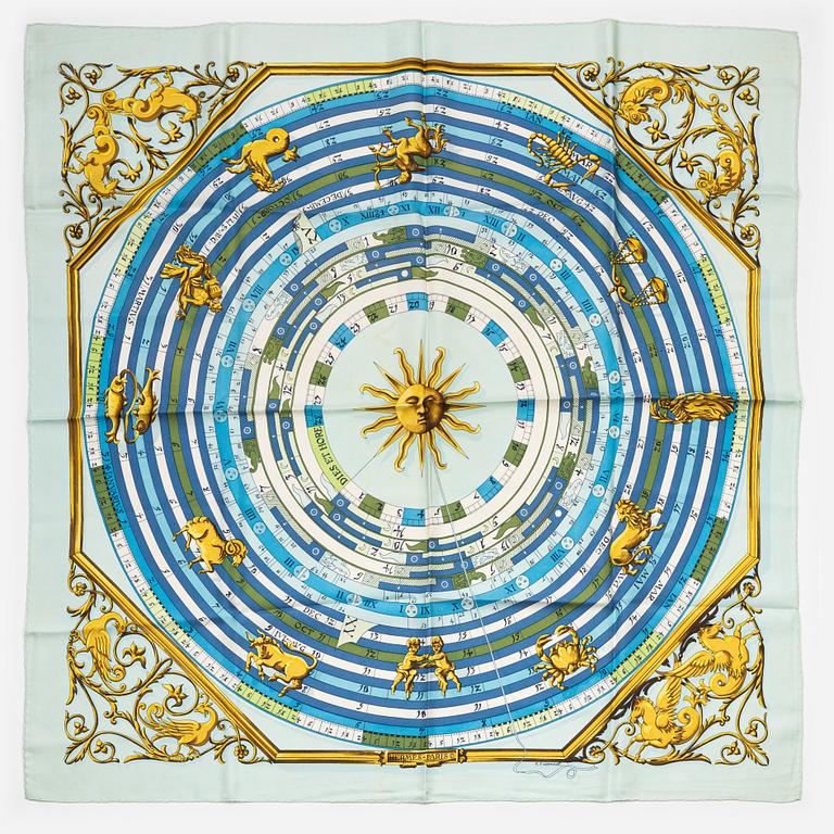 Hermès, scarf, "Dies et Hore"/"Astrologie".