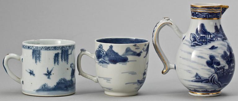 PARTI PORSLIN, 8 delar, Kina, 1700-1900-tal.