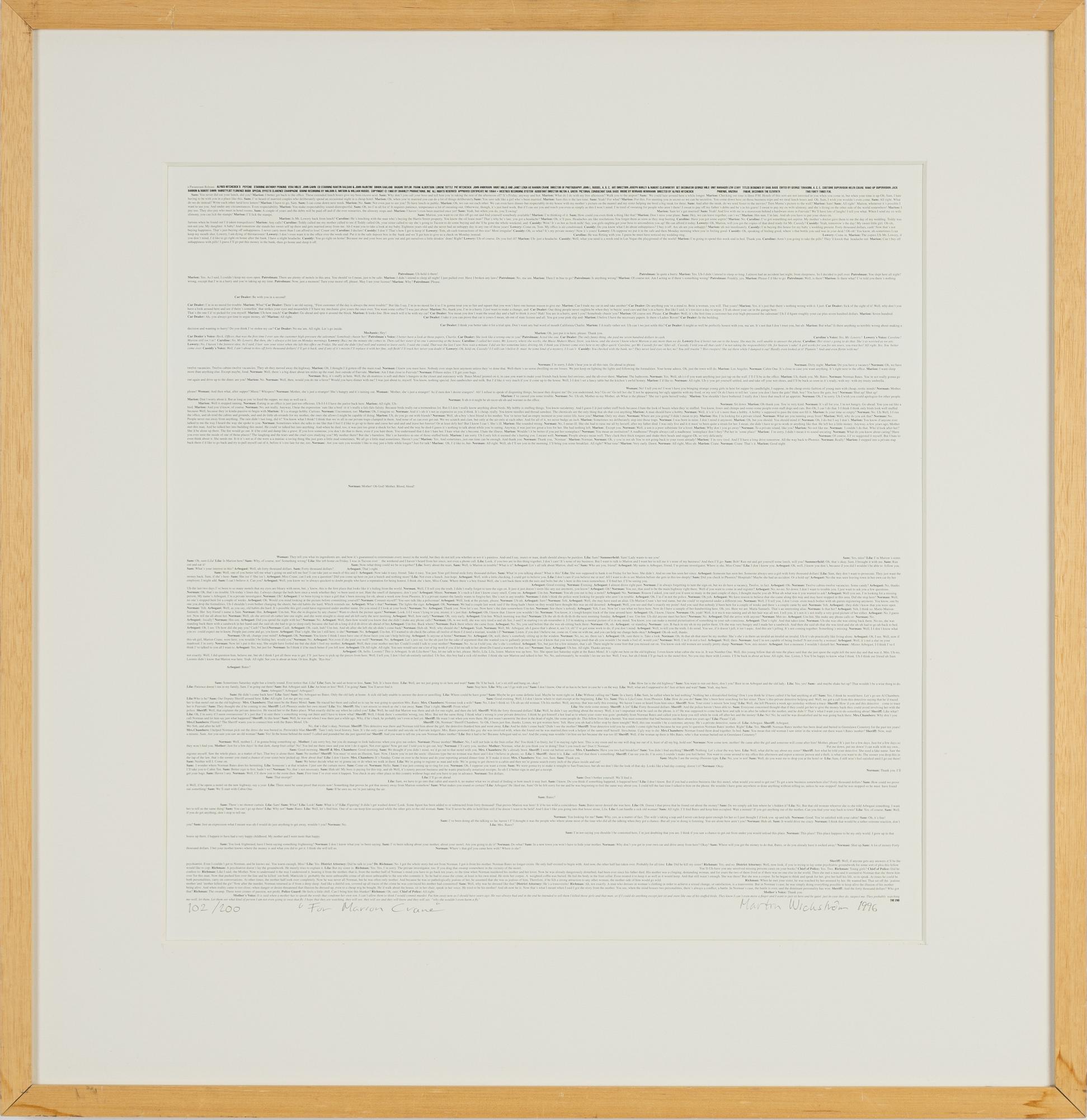 Martin Wickström, litografi, 1996, signerad 102/200.