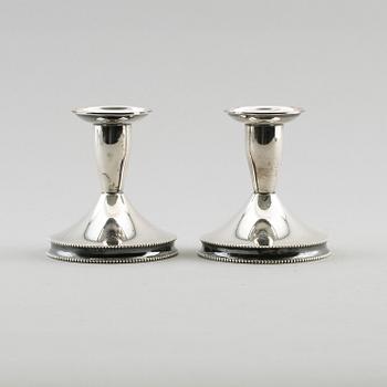 LJUSSTAKAR, 1 par, silver, Tesi, Göteborg 1978.