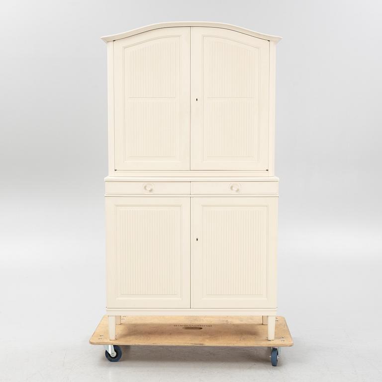 Carl Malmsten, a five piece dining group and a cabinet, modell 'Herrgården', Bodafors, Sweden, 1962.