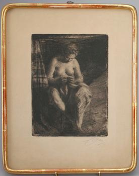 ANDERS ZORN, etsning, signerad.