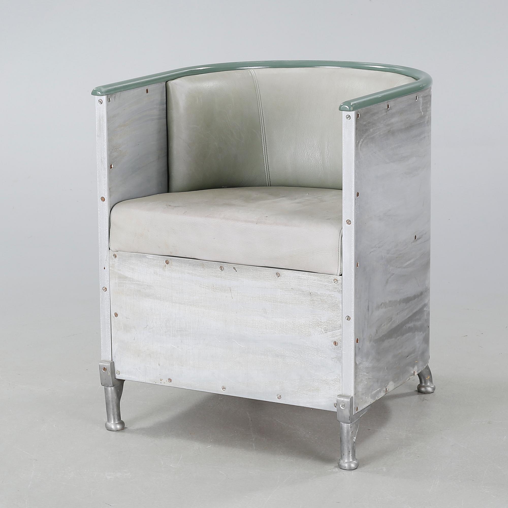 MATS THESELIUS, "Aluminiumfåtöljen", Källemo, modellen formgiven 1990.