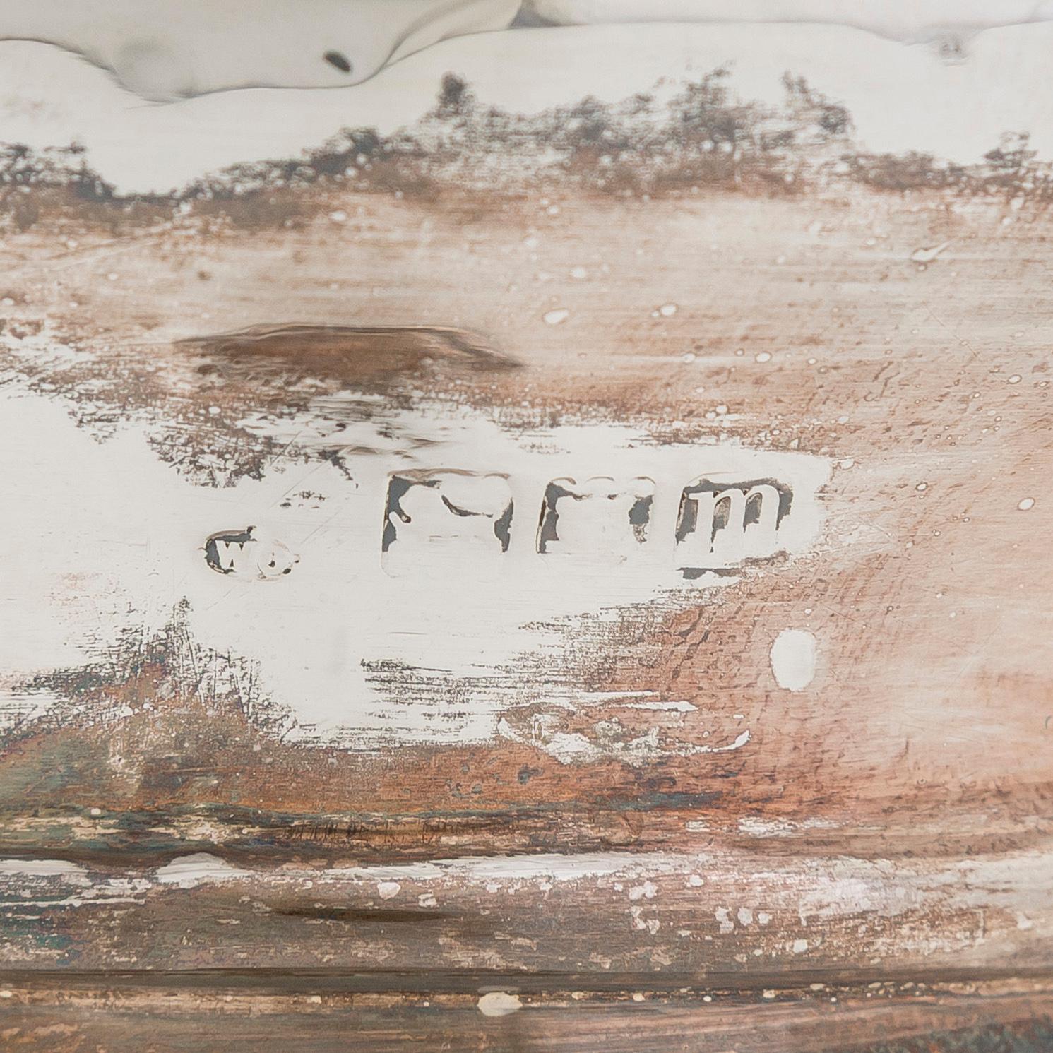 Vaser, ett par, silver och glass, London 1907.