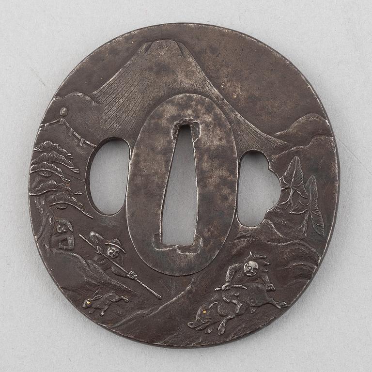 Tsuba, unsigned, Japan, Edo-period.