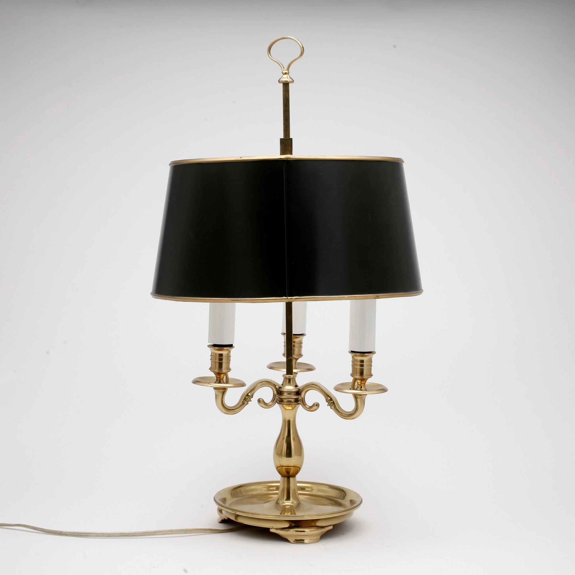 BORDSLAMPA, sk bouillotte, 1900-talets andra hälft.