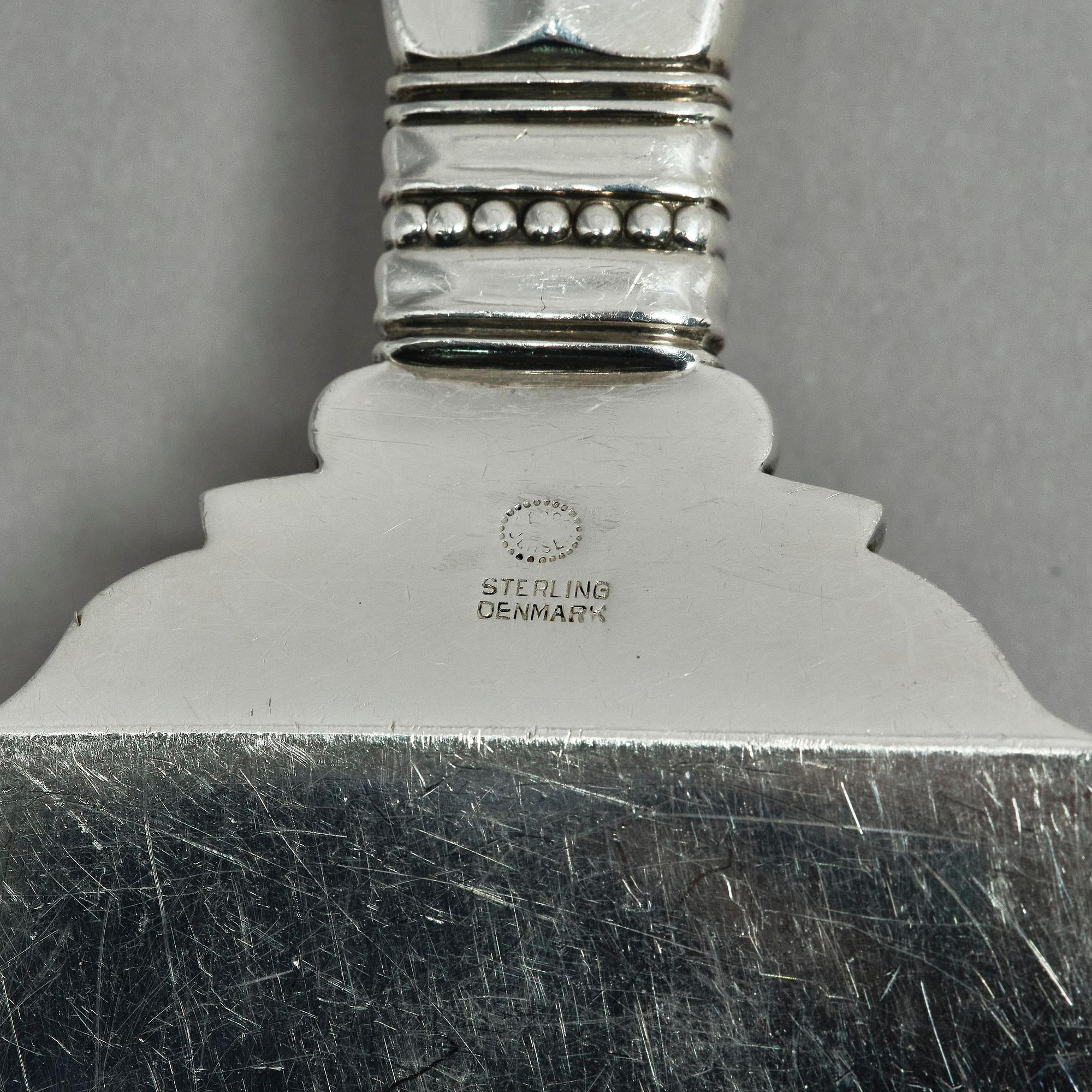 Georg Jensen, a sterling silver flatware set, 135 pieces, 'Dronning/Acantus', design Johan Rohde, Copenhagen, Denmark after 1945.