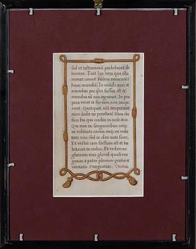 ILLUSTRERAT MANUSKRIPT, troligen Frankrike 14-1500-tal.