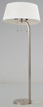 A polished steel floorlamp probably France 1930's.