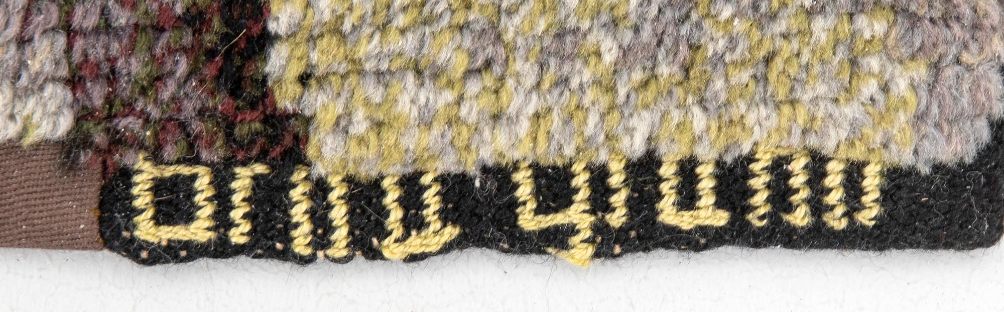 Brita Grahn, matta flossa signerad ca 156x102 cm.