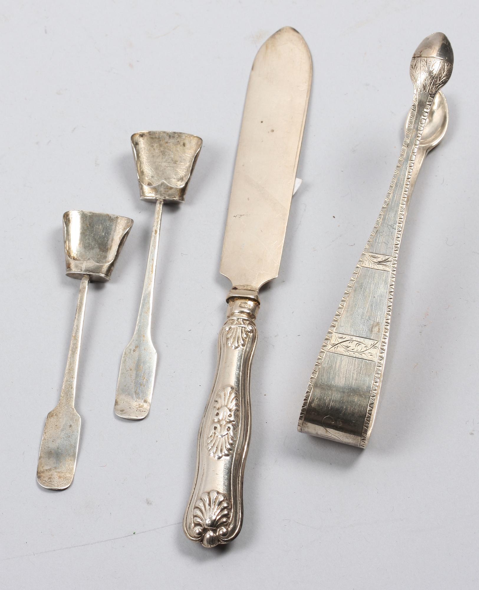 PARTI BESTICK, 7 st, silver, bla Johan Theodor Hagman, Uppsala 1886.