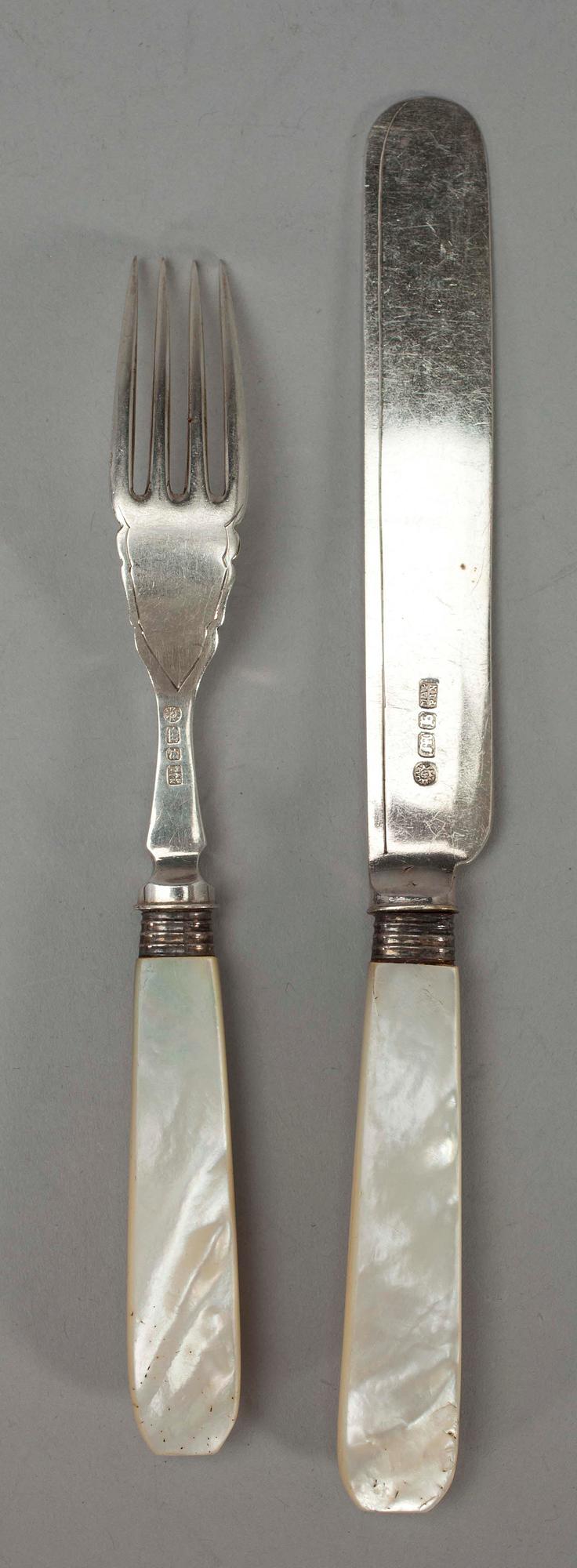 BESTICK, pärlemor och plate, Mappin Brothers, London, 1800-talets slut.