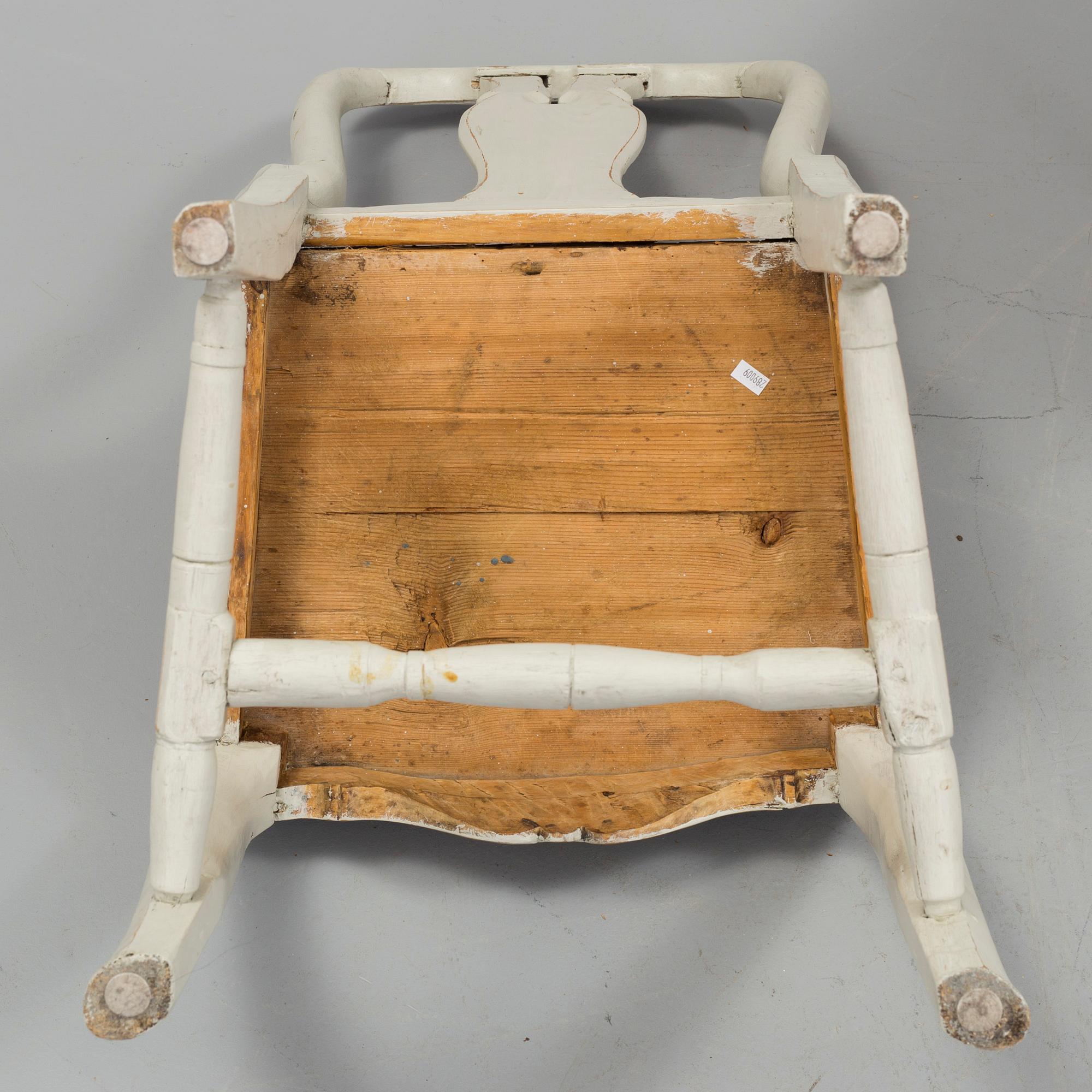 A set of eight similar swedish chairs, Järvsö, Hälsingland, first half of the 19th century.