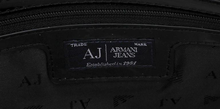 HANDVÄSKA, pvc lack, Armani Jeans.