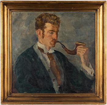 Albert Hoffsten, olja på duk, signerad.