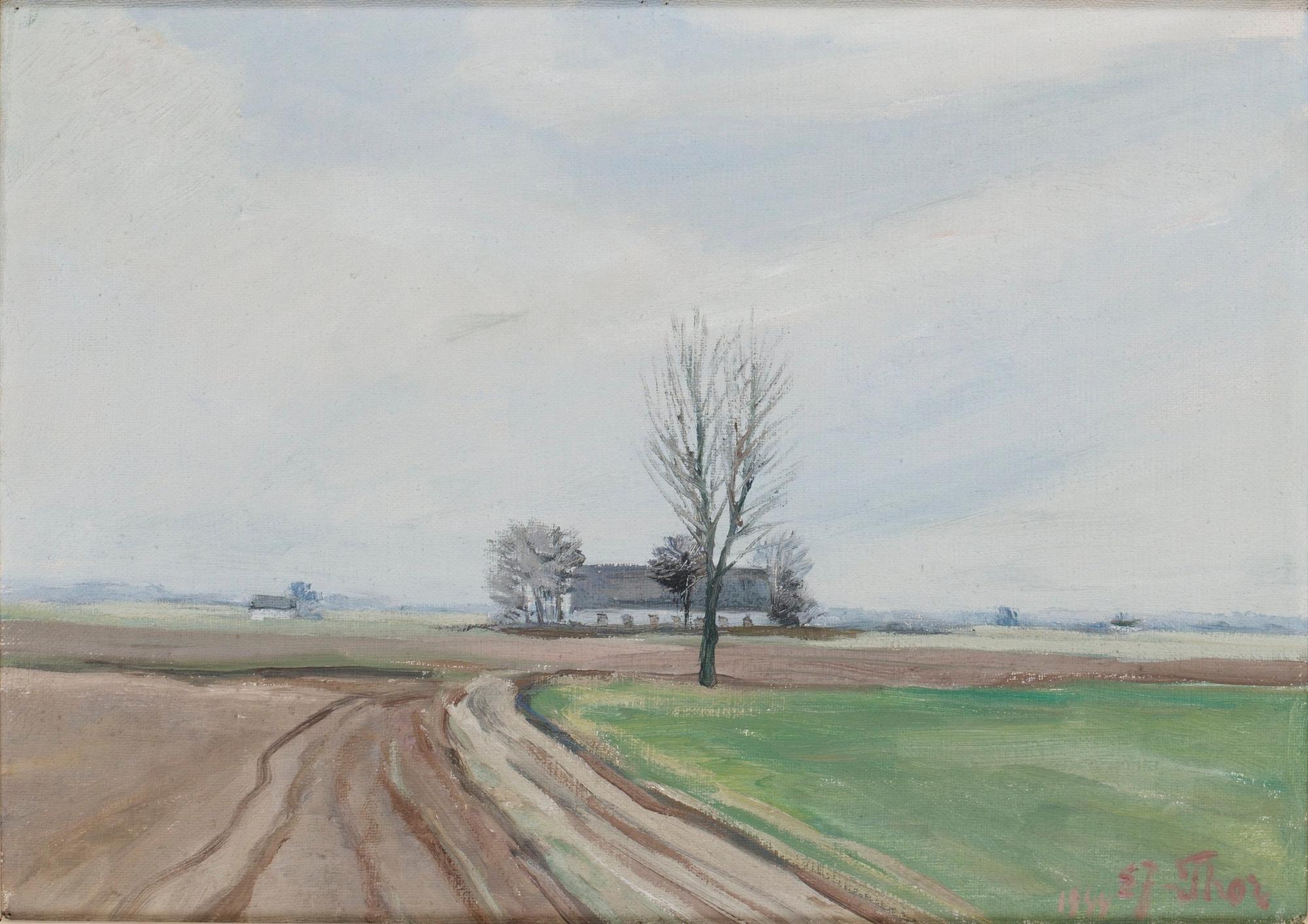 Emil Johanson-Thor, Landskap med hus, Skåne.