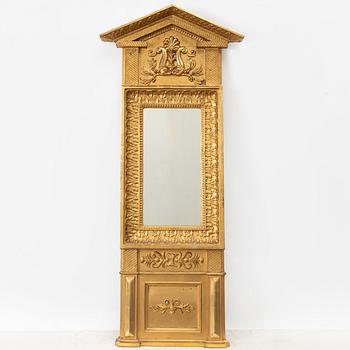 Mirror, attributed to Johan Martin Berg (mirror manufacturer in Gothenburg 1803–c. 1837), Empire.