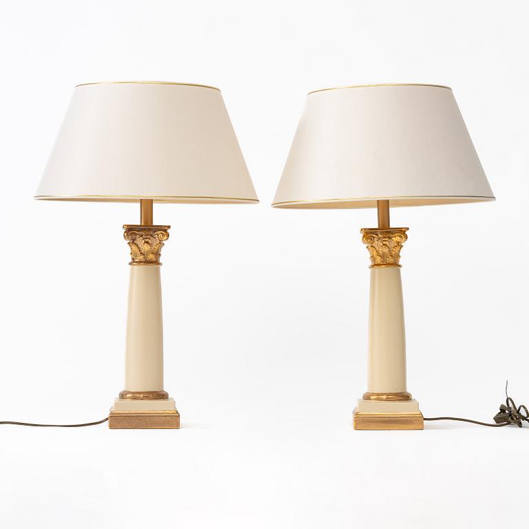 Table lamps, a pair, Maison le Dauphin, France.