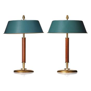 401. Bertil Brisborg, a pair of table lamps model "32038", Nordiska Kompaniet, 1940s-50s.