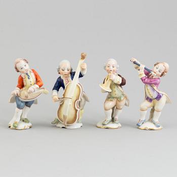 A group of four Hutschenreuter porcelain figurines, Germany, 1950/60's.