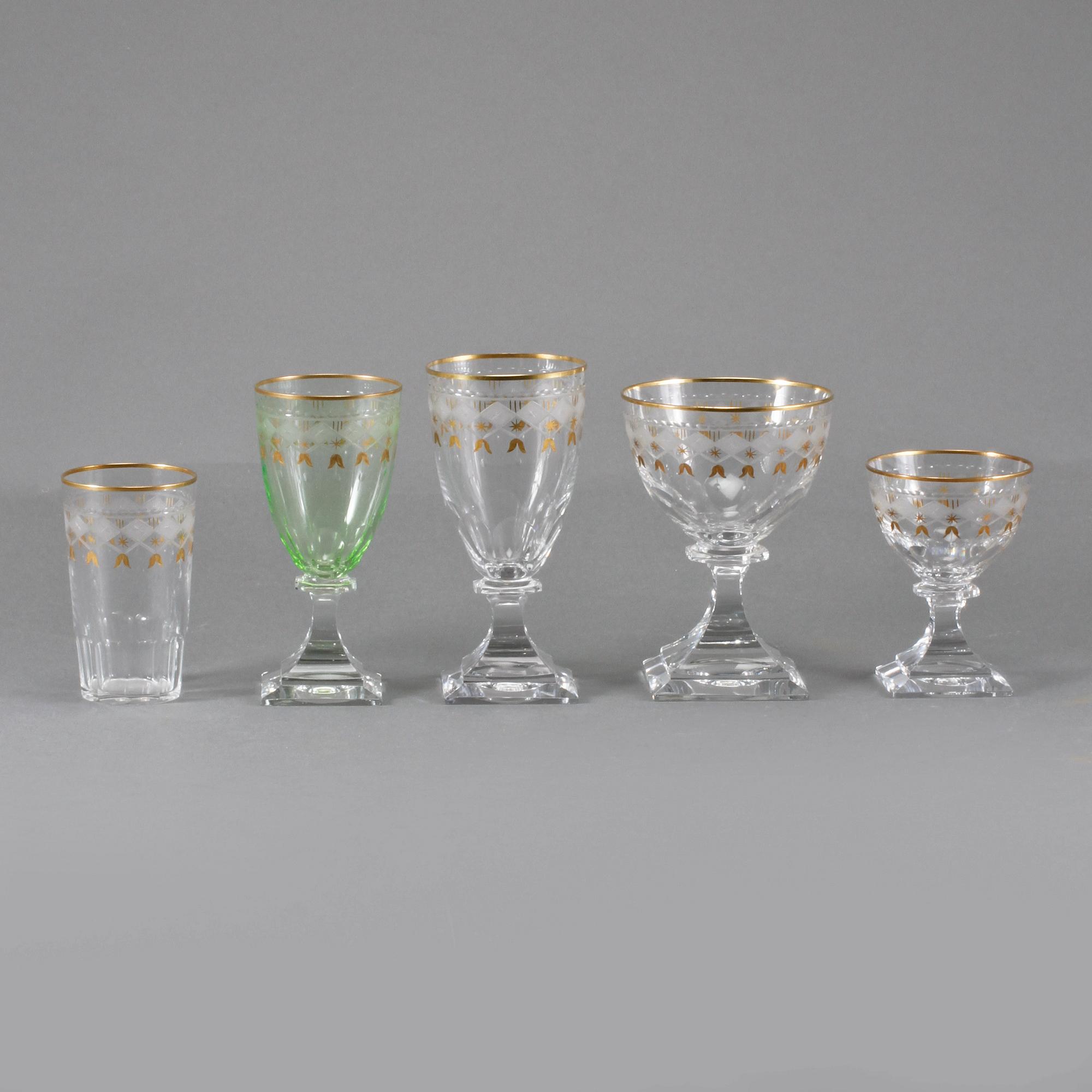 GLASSERVIS, 68 delar, "Odelberg Junior", Kosta, 1900-talets andra hälft.