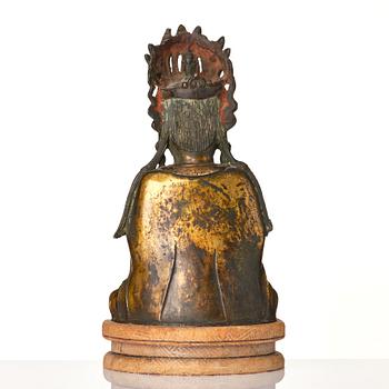 A gilt bronze figure of Guanyin, Ming dynasty, 16th/17th Century.