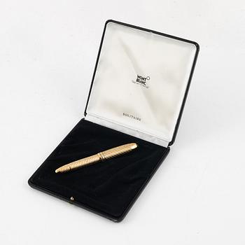 Mont Blanc, fountain pen, 18K gold, Meisterstuck.