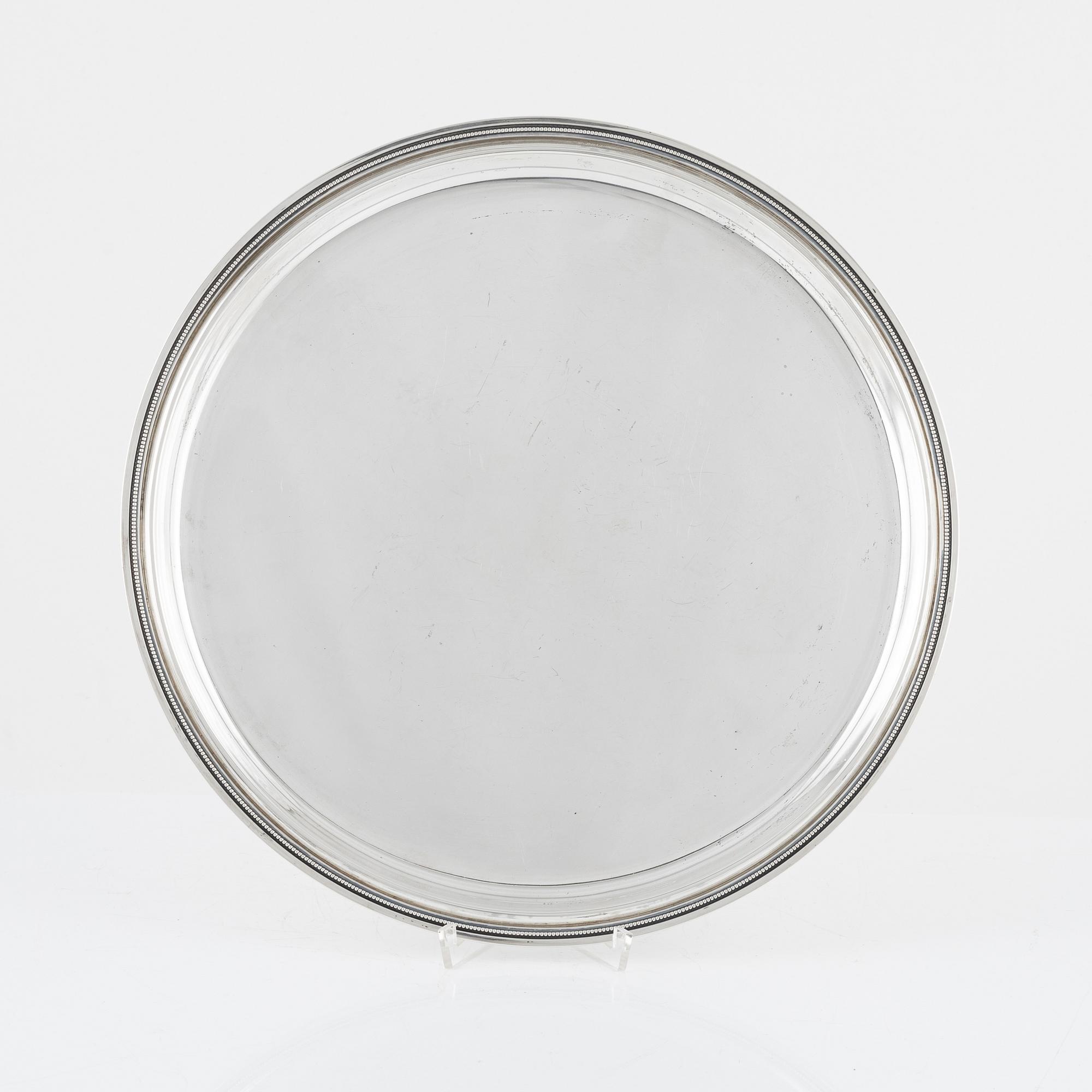 Atelier Borgila, a sterling silver tray, Stockholm 1973.