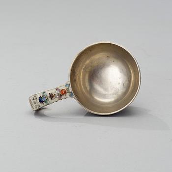 A KOVSH, silver and enamel,  Feodor Rückert, Moscow, Russia 1908-1917.