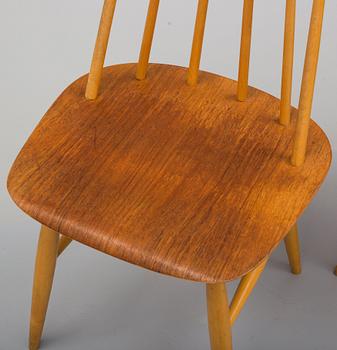 A set of four 'Fanett' chairs by Ilmari Tapiovaara, Edsbyverken, Sweden.